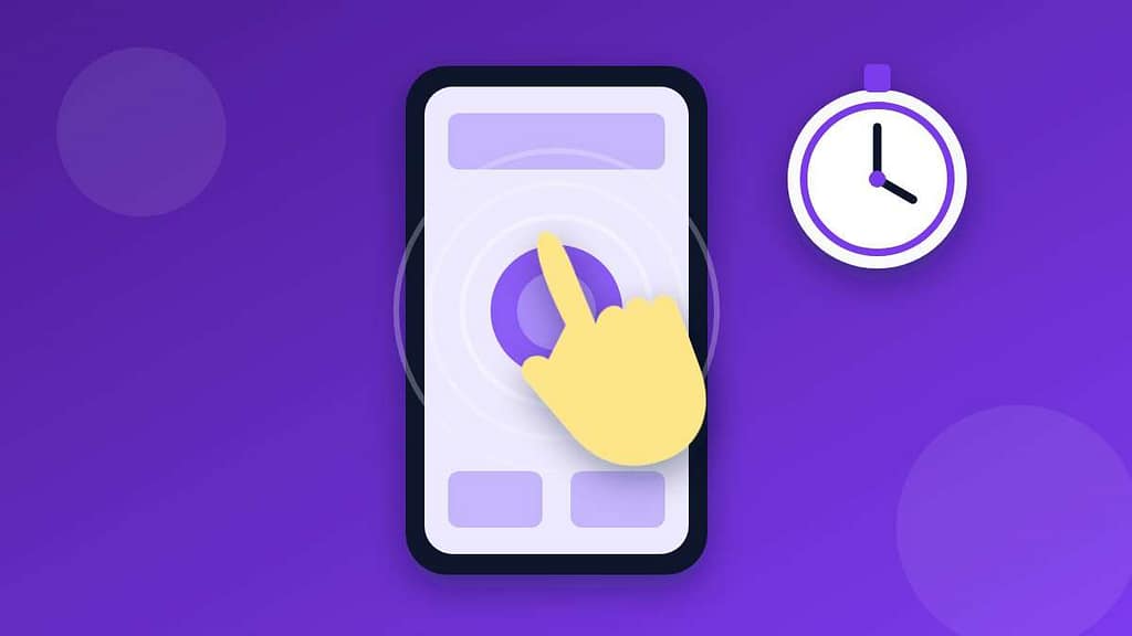 auto clicker tapping targets on a phone screen