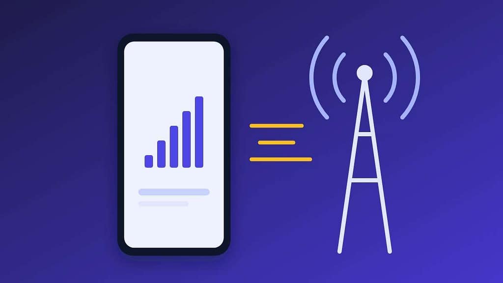 5G phone showing a 5G signal icon