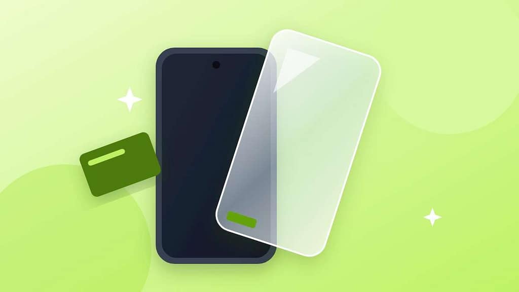 applying a screen protector to a phone