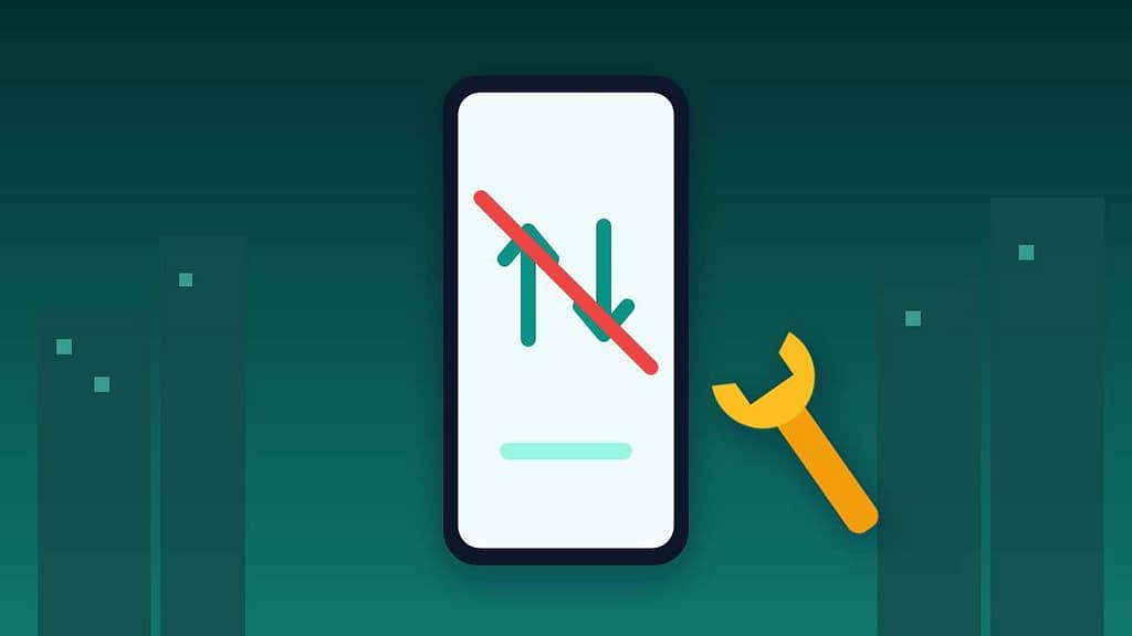 phone with mobile data not working showing no internet